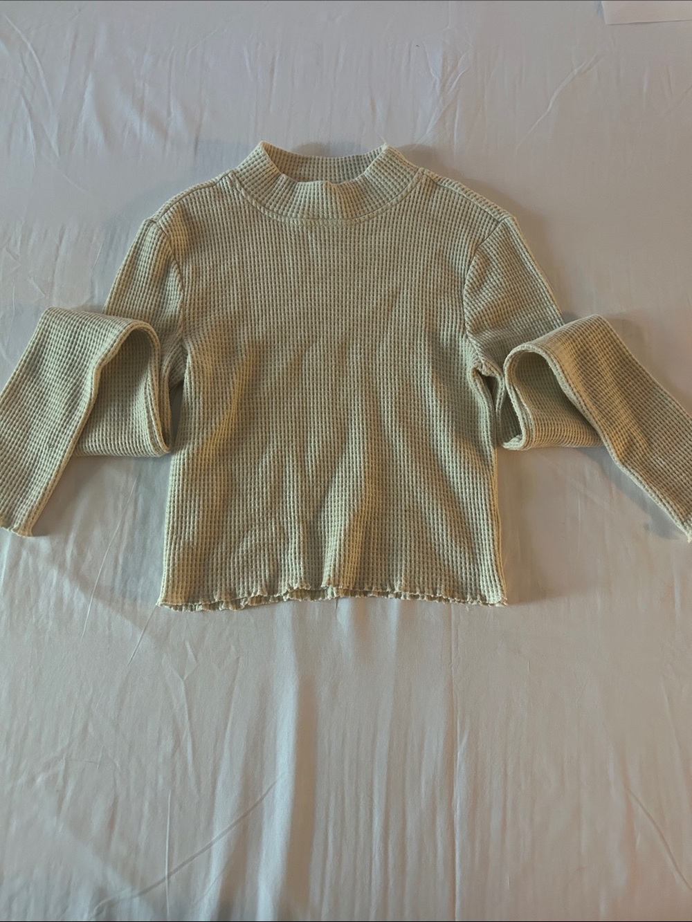 Beige BP long sleeve turtle neck ribbed sweater